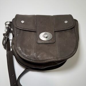 Ellington Dark Brown Leather Crossbody Bag